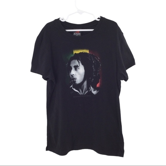 Bob Marley Graphic Portrait Tee 2006 Zion Root Wear - Picture 5 of 9